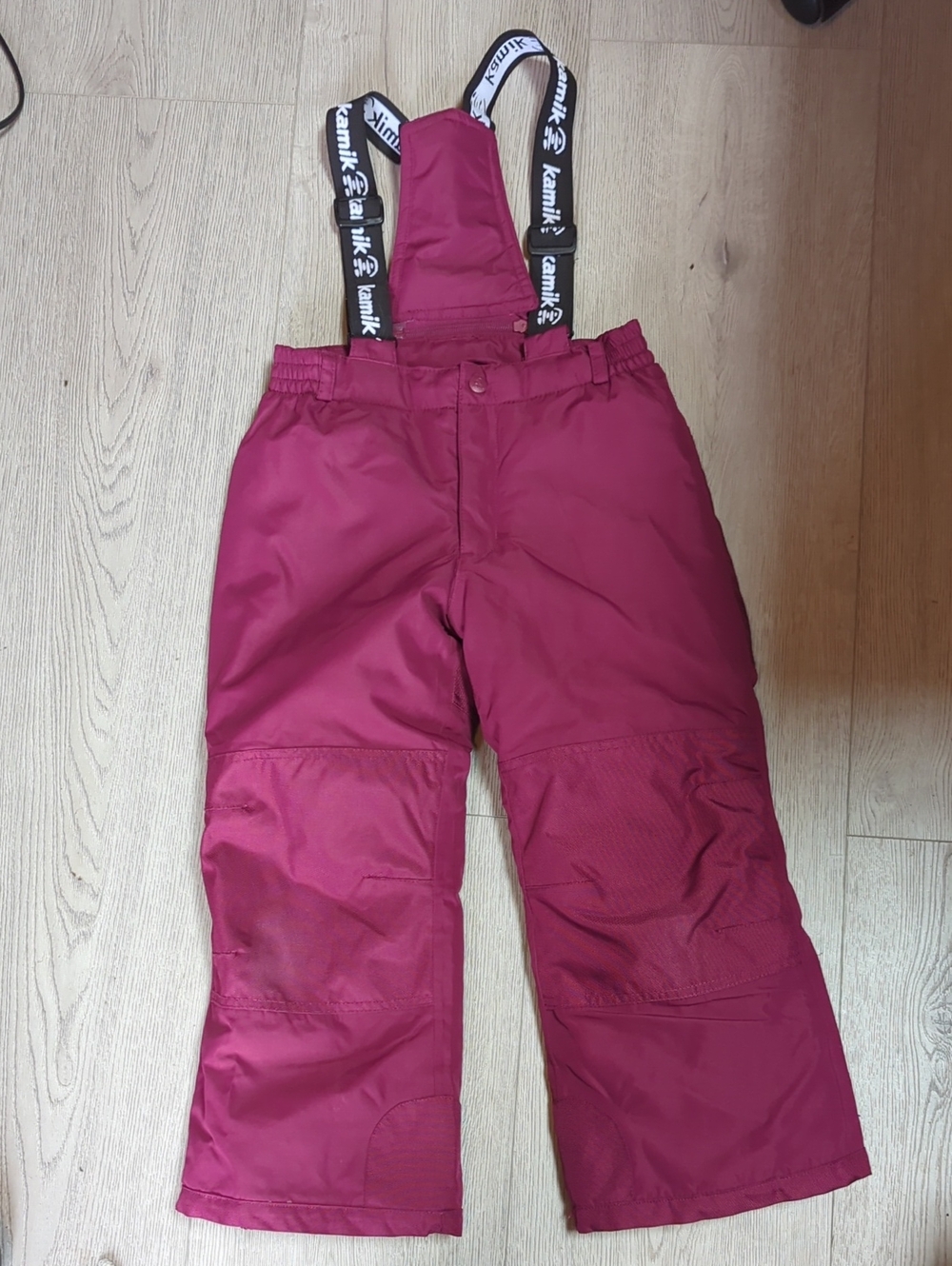 Kamik Kids Raspberry Snow Overalls with Branded Suspenders